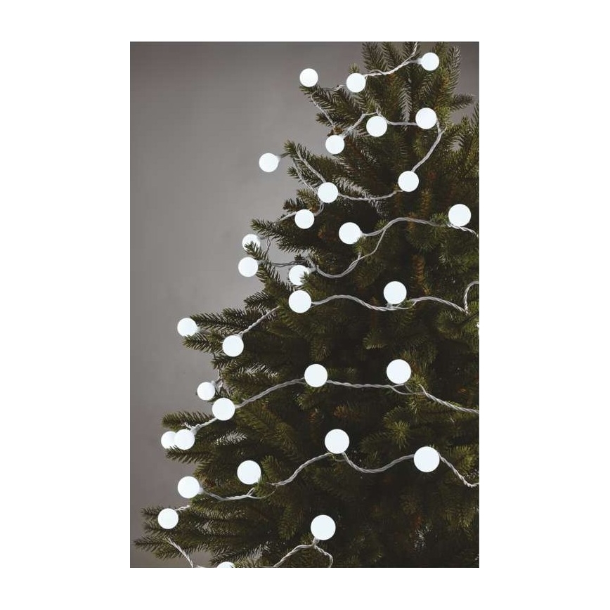 Ghirlandă LED de Crăciun pentru exterior, 40 x LED/9 m, IP44, alb rece