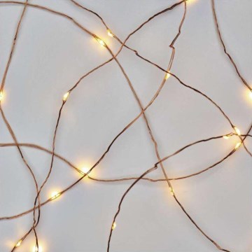 Ghirlandă LED de Crăciun pentru exterior 40xLED/9m IP44 alb cald
