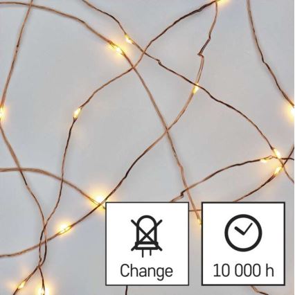 Ghirlandă LED de Crăciun pentru exterior 40xLED/9m IP44 alb cald