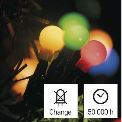 Ghirlandă LED de Crăciun pentru exterior 480 LED/53 m IP44 multicolor