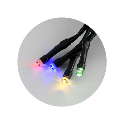 Ghirlandă LED de Crăciun pentru exterior 50xLED/2 funcții 5,4m IP44 multicolor