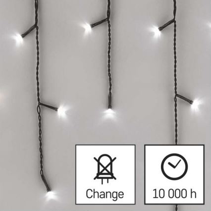 Ghirlandă LED de Crăciun pentru exterior 600xLED/8 moduri 15m IP44 alb rece