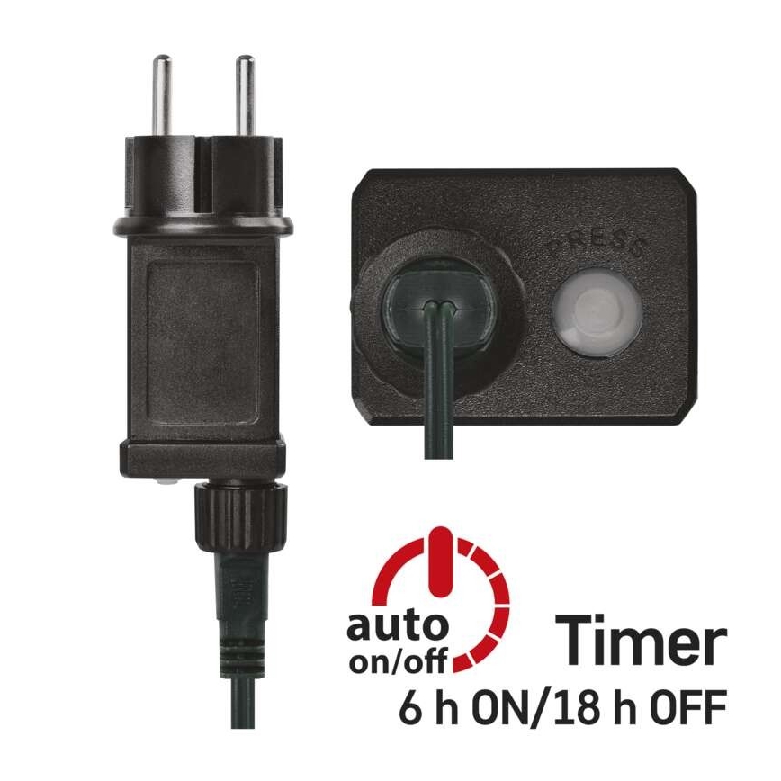 Ghirlandă LED de exterior, 120 LED, 2 funcții, 17 m, IP44, alb cald/rece