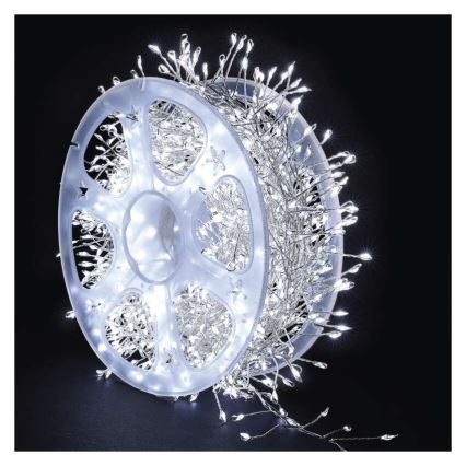 Ghirlandă LED de exterior 1440 LED/8 funcții 14,4m IP44 alb rece