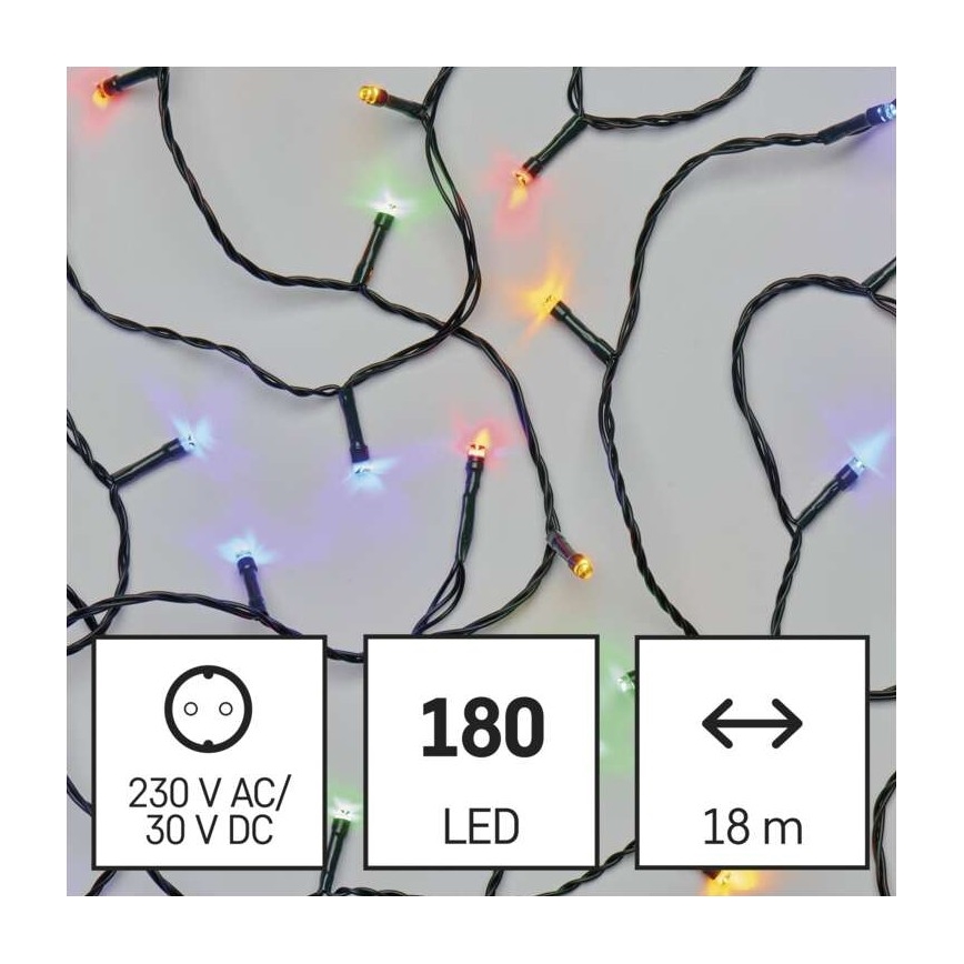 Ghirlandă LED de exterior 180xLED/23m IP44 multicolor