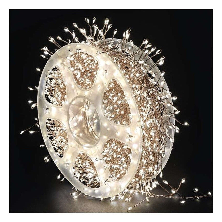 Ghirlandă LED de exterior 1920xLED/8 funcții 19,2m IP44 alb cald