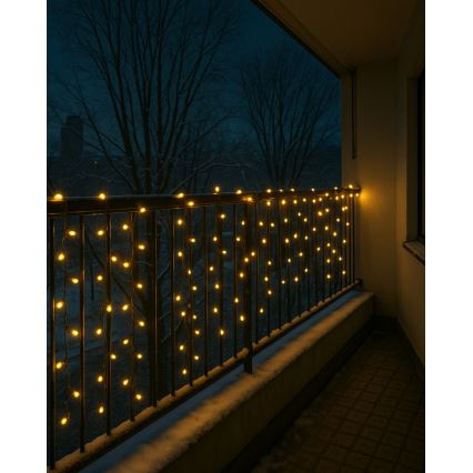 Ghirlandă LED de exterior, 200 LED, 230 V, 7,6 m, IP44, neagră