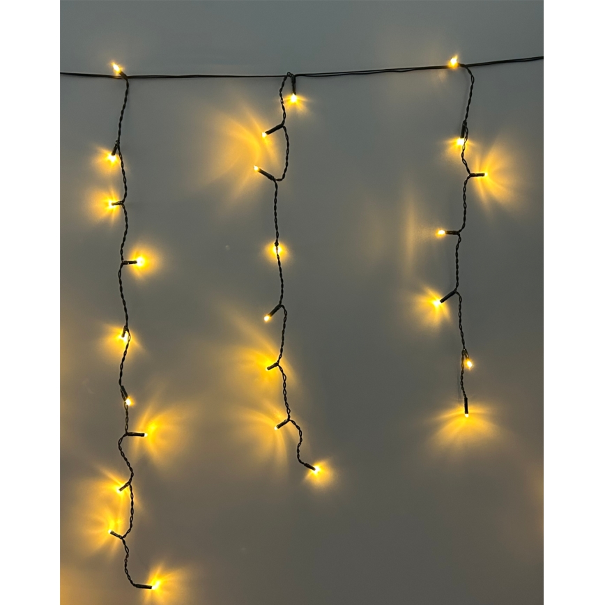 Ghirlandă LED de exterior, 200 LED, 230 V, 7,6 m, IP44, neagră
