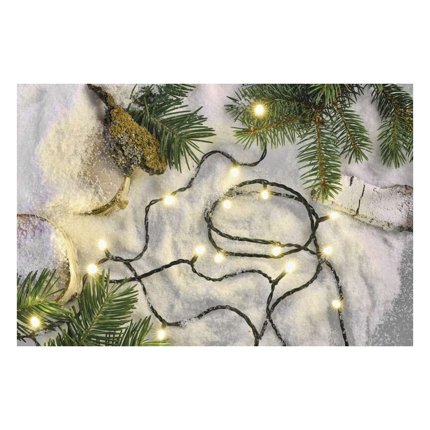 Ghirlandă LED de exterior, 240 LED, 8 moduri, 29 m, IP44, alb cald