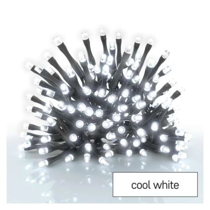 Ghirlandă LED de exterior 3,3 m, 40 LED, alimentare 3xAA, IP44, alb rece