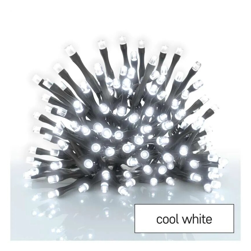 Ghirlandă LED de exterior 3,3 m, 40 LED, alimentare 3xAA, IP44, alb rece