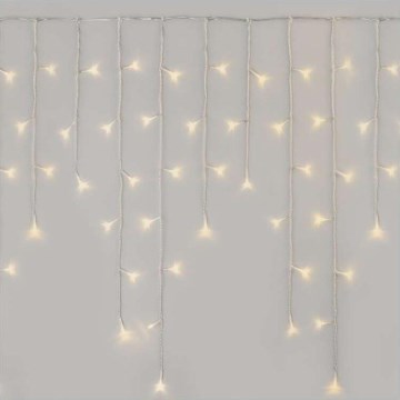 Ghirlandă LED de exterior 300 LED, 8 moduri, 10 m, IP44, alb cald + telecomandă