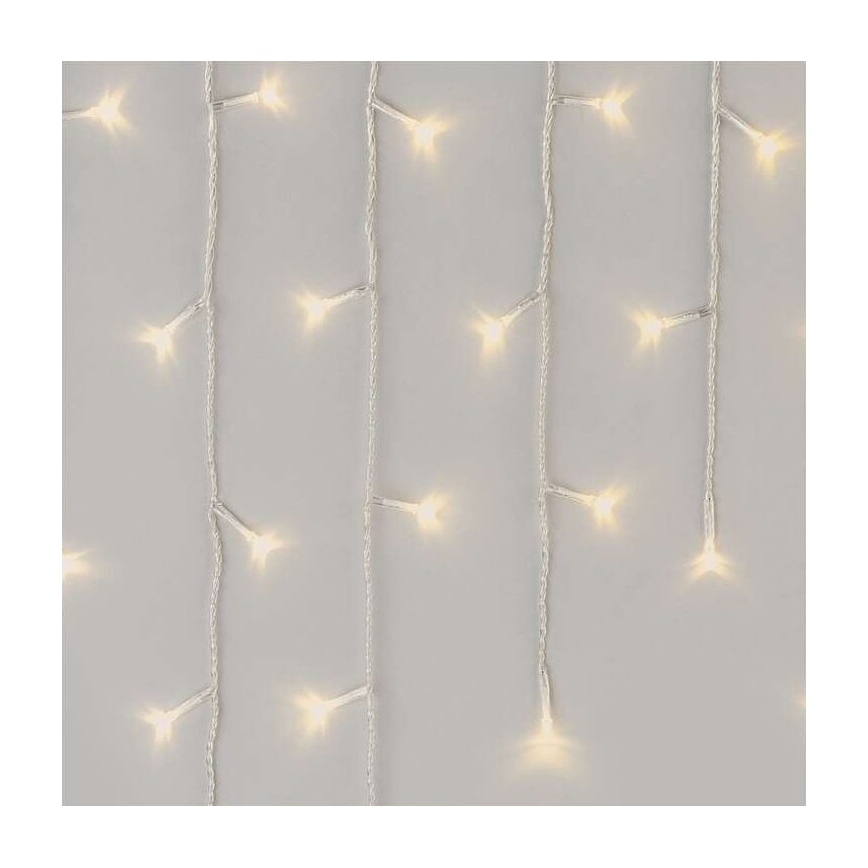 Ghirlandă LED de exterior 300 LED, 8 moduri, 10 m, IP44, alb cald + telecomandă