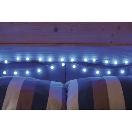 Ghirlandă LED de exterior, 40 LED, 9 m, IP44, albastră
