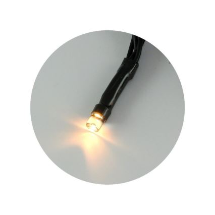 Ghirlandă LED de exterior 50 LED, 2 funcții, 5,4 m, IP44, alb cald