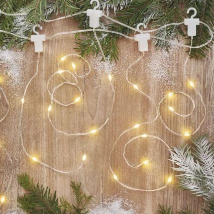 Ghirlandă LED de exterior, 54 LED, 8 funcții, 6,7 x 0,7 m, IP44, alb cald