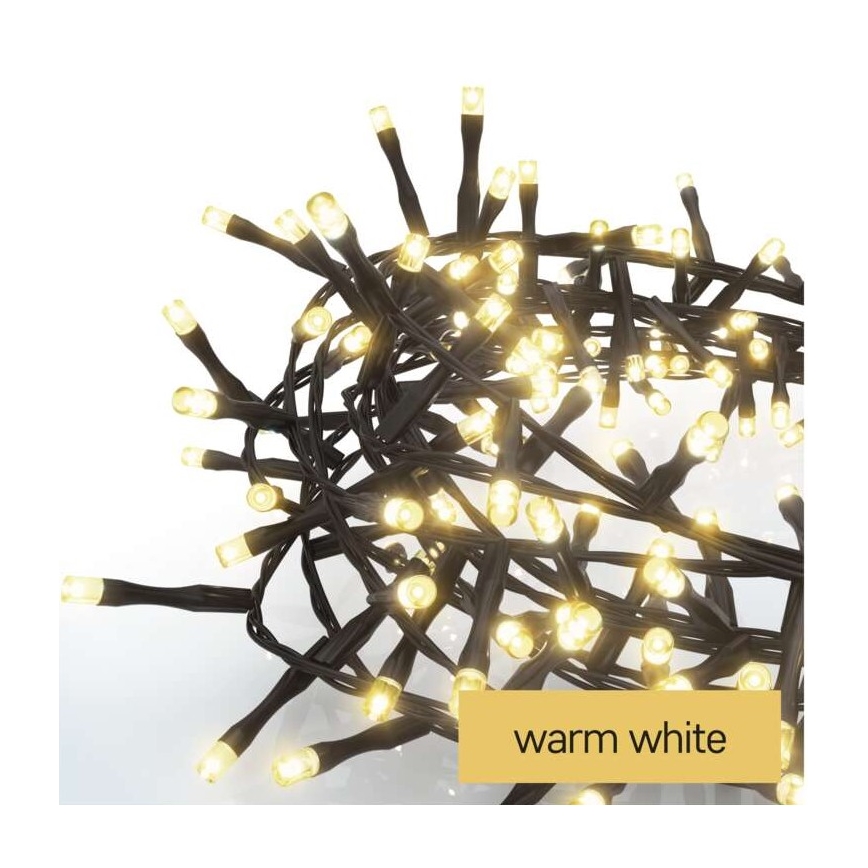 Ghirlandă LED de exterior, 600 LED/17 m, IP44, alb cald