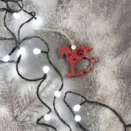 Ghirlandă LED de exterior 80 LED/8 funcții, 13 m, alb rece, IP44