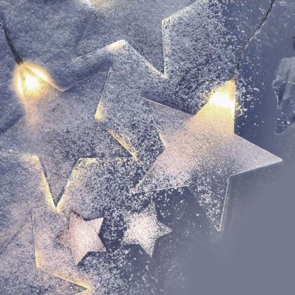 Ghirlandă LED de exterior 8xLED/5,84 m IP44, stele
