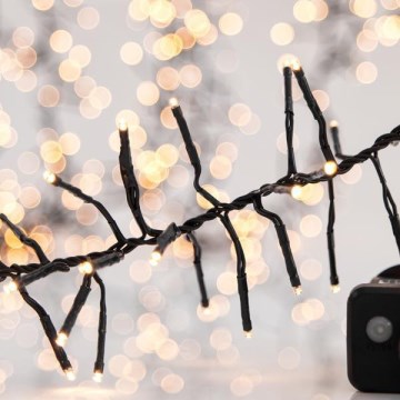 Ghirlandă LED de exterior CLUSTER 588xLED/8 funcții 8,5 m IP44 alb cald