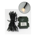 Ghirlandă LED de exterior pentru Crăciun 100xLED/2 funcții/3xAA 10,8 m IP44 alb cald