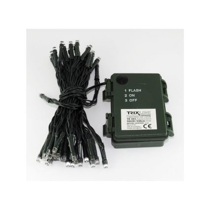 Ghirlandă LED de exterior pentru Crăciun 100xLED/2 funcții/3xAA 10,8 m IP44 alb cald