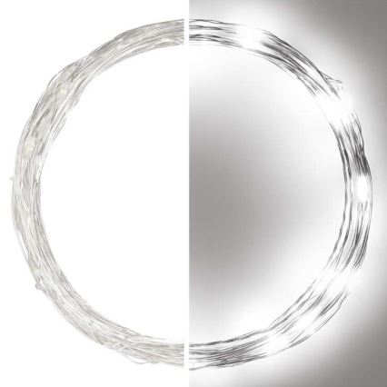 Ghirlandă LED de exterior pentru Crăciun 40xLED/9m IP44 alb rece