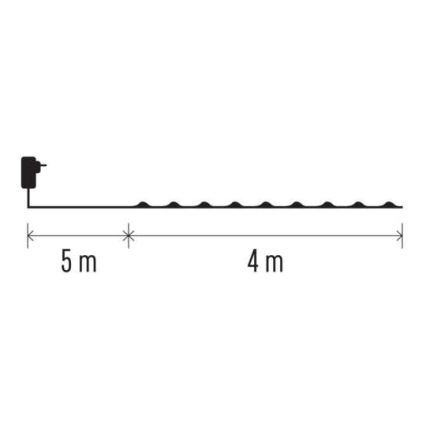 Ghirlandă LED de exterior pentru Crăciun 40xLED/9m IP44 alb rece