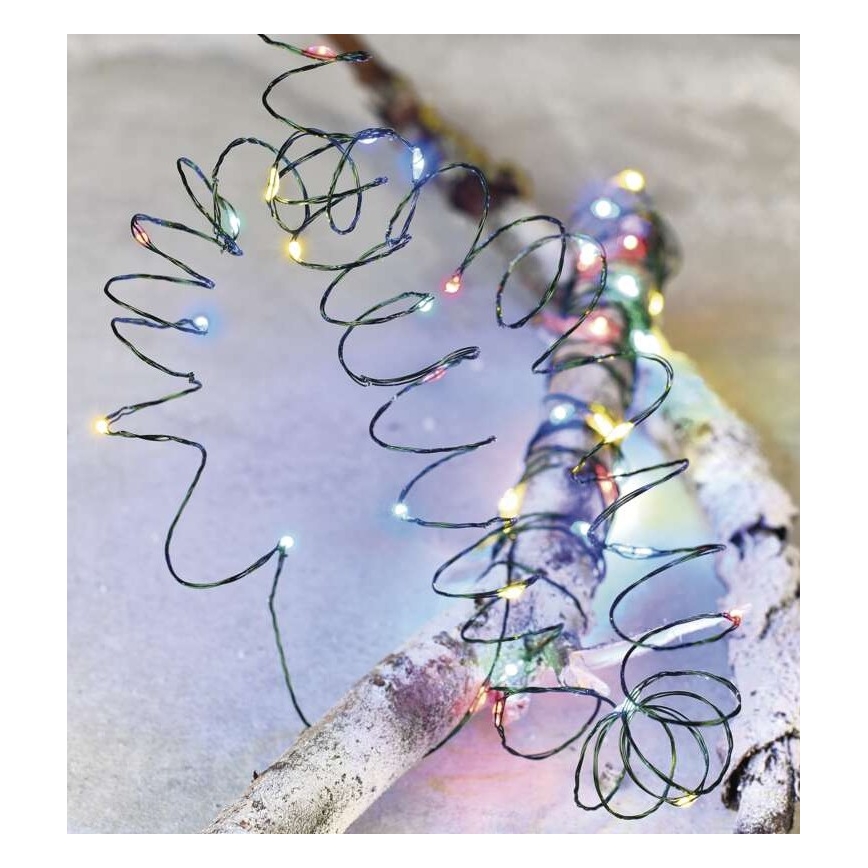 Ghirlandă LED de exterior pentru Crăciun 75 LED/12,5 m IP44 multicolor