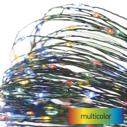 Ghirlandă LED de exterior pentru Crăciun 75 LED/12,5 m IP44 multicolor