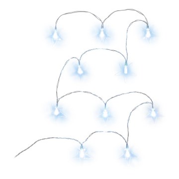 Ghirlandă LED decorativă 10xLED/2xAA 1,8m alb rece