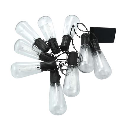 Ghirlandă LED decorativă EDISON 2,65 m, 10 x LED, alimentare 2 x AA