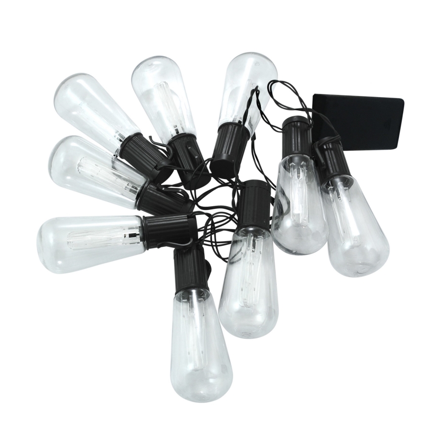 Ghirlandă LED decorativă EDISON 2,65 m, 10 x LED, alimentare 2 x AA