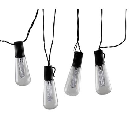 Ghirlandă LED decorativă EDISON 2,65 m, 10 x LED, alimentare 2 x AA