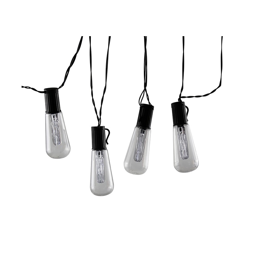 Ghirlandă LED decorativă EDISON 2,65 m, 10 x LED, alimentare 2 x AA