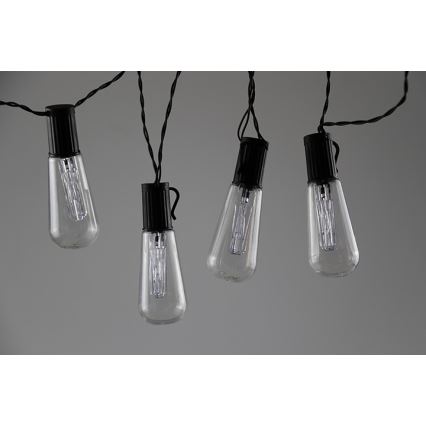 Ghirlandă LED decorativă EDISON 2,65 m, 10 x LED, alimentare 2 x AA
