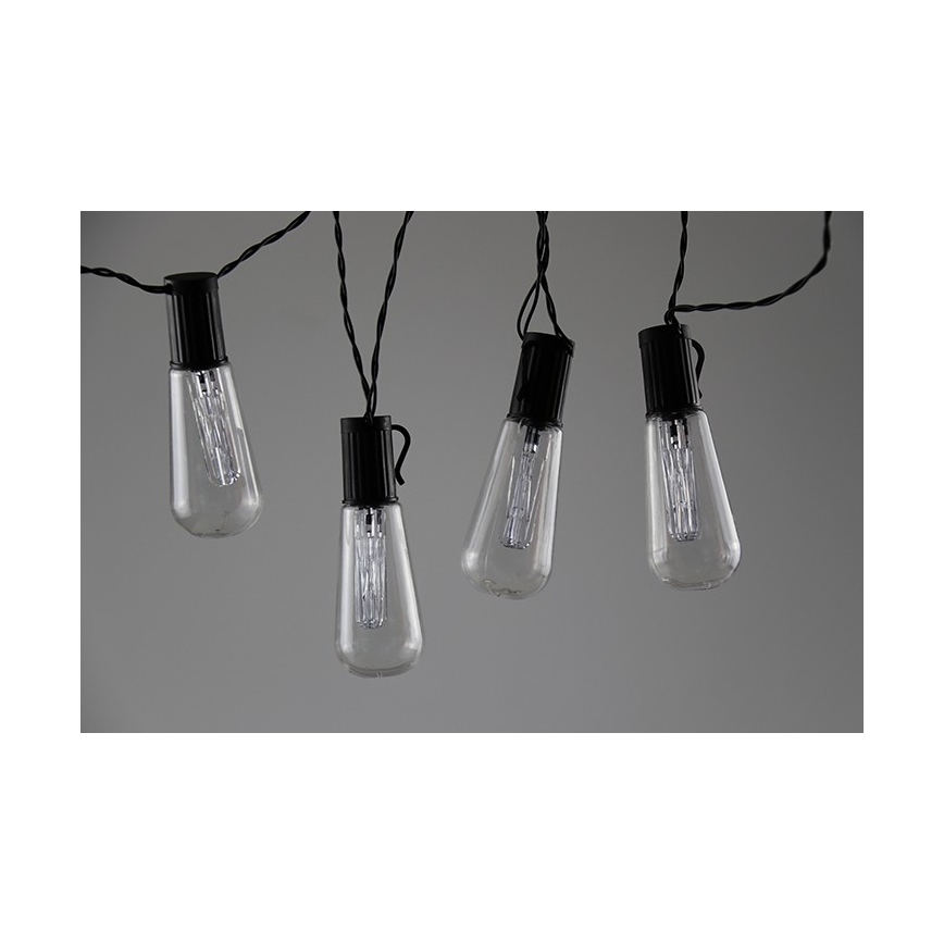 Ghirlandă LED decorativă EDISON 2,65 m, 10 x LED, alimentare 2 x AA