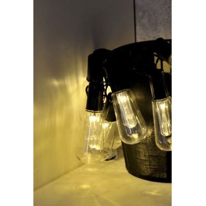 Ghirlandă LED decorativă EDISON 2,65 m, 10 x LED, alimentare 2 x AA