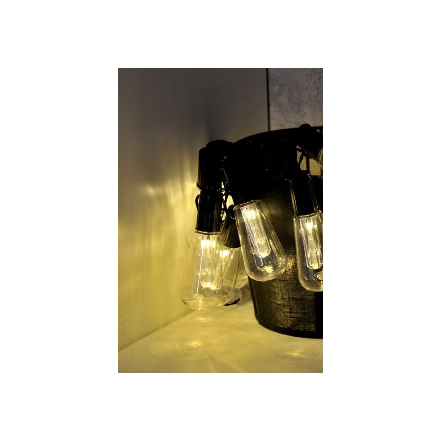 Ghirlandă LED decorativă EDISON 2,65 m, 10 x LED, alimentare 2 x AA