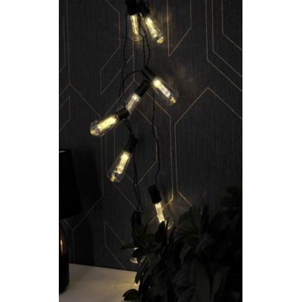 Ghirlandă LED decorativă EDISON 2,65 m, 10 x LED, alimentare 2 x AA