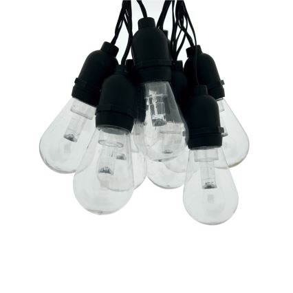 Ghirlandă LED decorativă pentru exterior, 10 LED, 0,15 W, 230 V, 3,8 m, IP44, negru