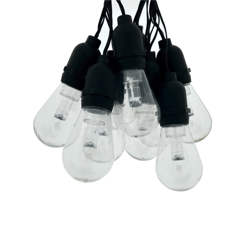 Ghirlandă LED decorativă pentru exterior, 10 LED, 0,15 W, 230 V, 3,8 m, IP44, negru