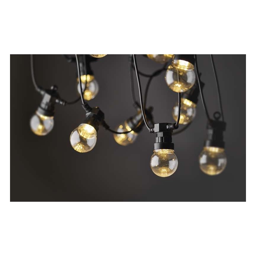Ghirlandă LED decorativă pentru exterior, 10 LED/10 m, IP44, transparentă