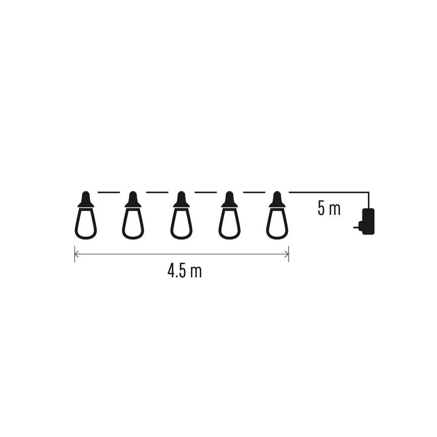 Ghirlandă LED decorativă pentru exterior 100xLED/9,5m IP44