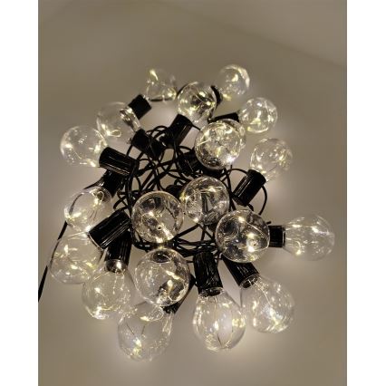Ghirlandă LED decorativă pentru exterior 20xLED/0,075W/230V 5,8 m IP44 negru