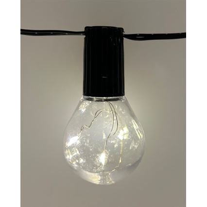 Ghirlandă LED decorativă pentru exterior 20xLED/0,075W/230V 5,8 m IP44 negru