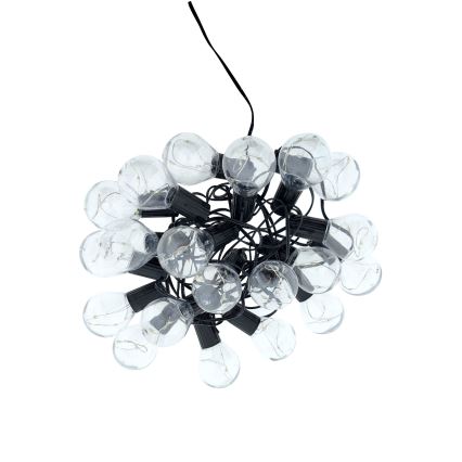 Ghirlandă LED decorativă pentru exterior 20xLED/0,075W/230V 5,8 m IP44 negru