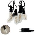 Ghirlandă LED decorativă pentru exterior 6xLED/0,6W/230V 4,5 m IP44 negru