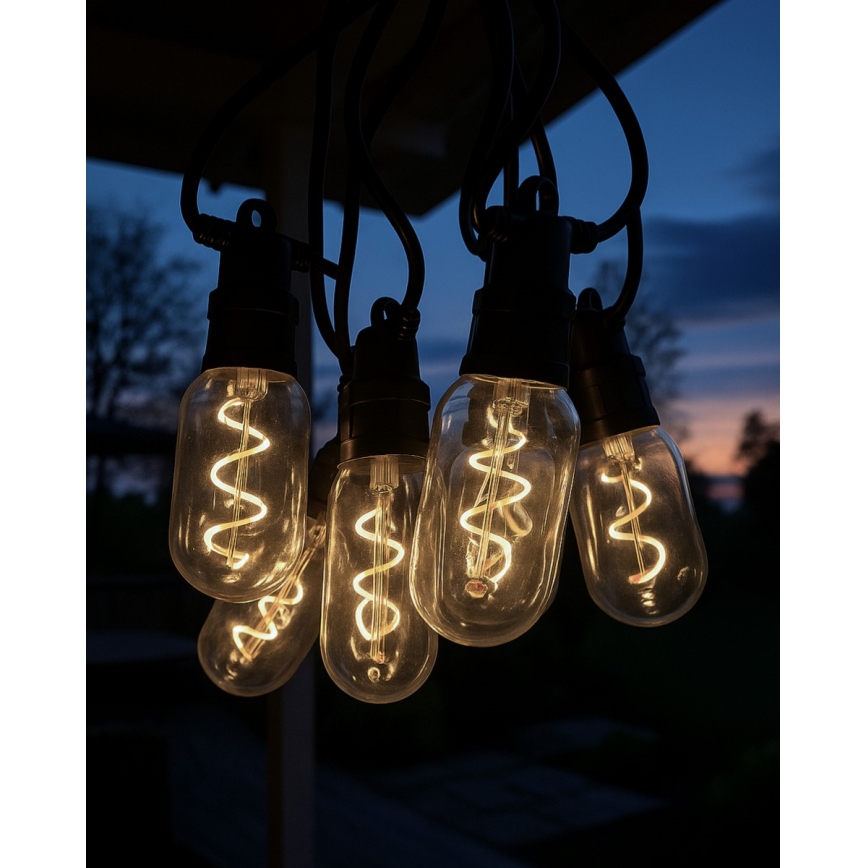 Ghirlandă LED decorativă pentru exterior 6xLED/0,6W/230V 4,5 m IP44 negru