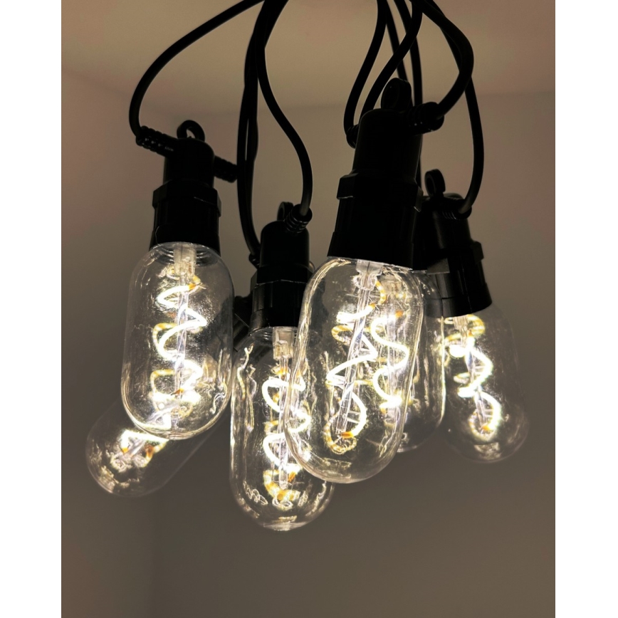 Ghirlandă LED decorativă pentru exterior 6xLED/0,6W/230V 4,5 m IP44 negru